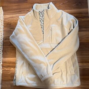 Maternity All purpose Cream Fleece Pullover Jacket